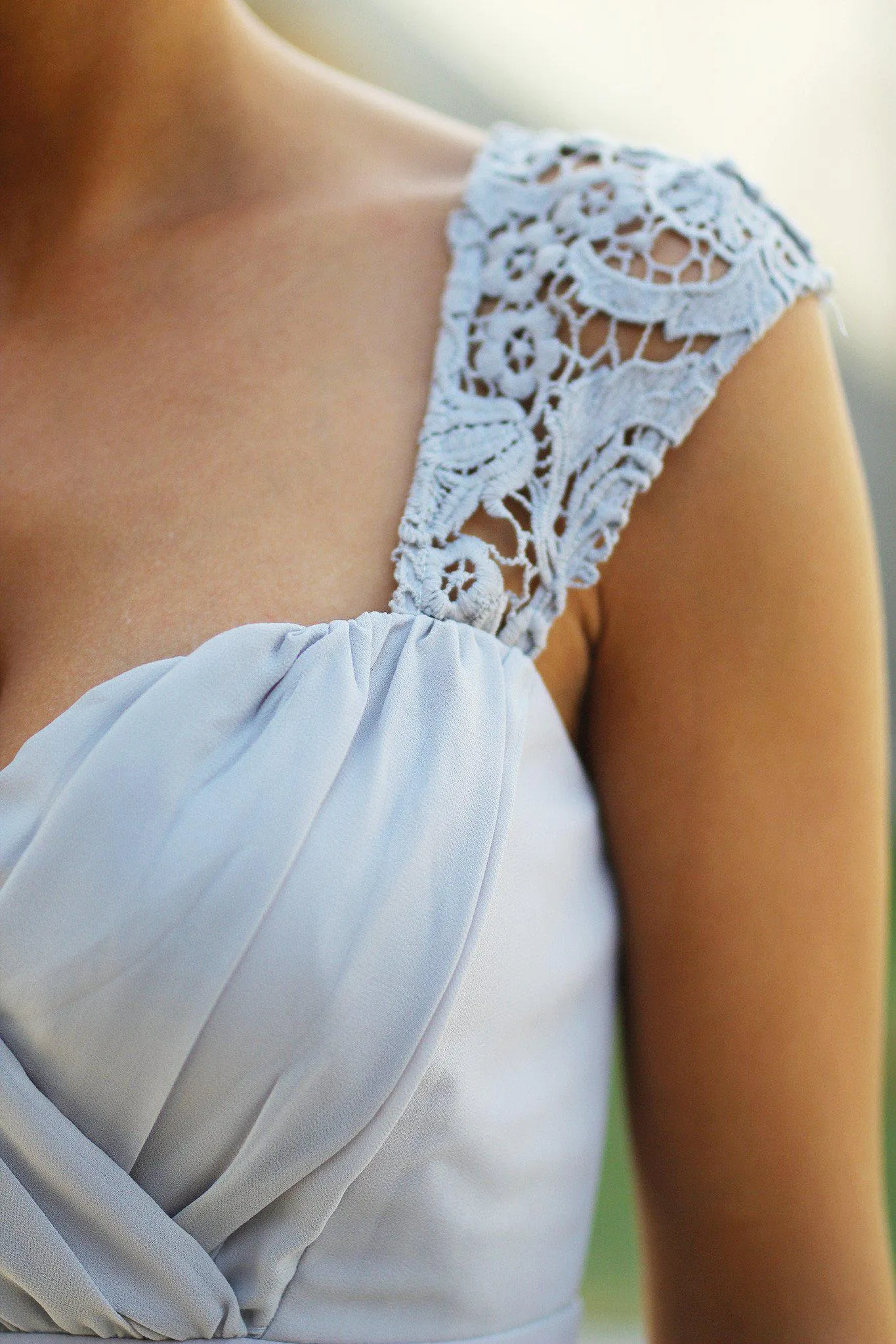 Gray Bridesmaid Maxi Dress