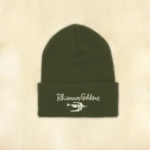 GREEN SCRIPT BEANIE