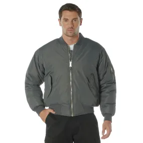 Gunmetal Grey - Enhanced Nylon MA-1 Flight Jacket