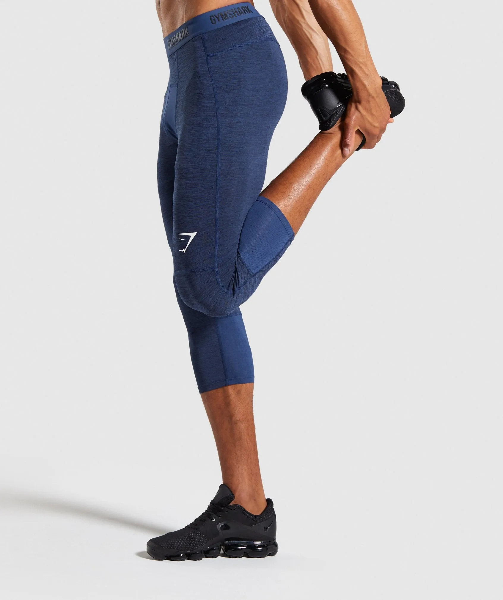 Gymshark Element  Baselayer 3/4 Leggings - Dark Blue Marl