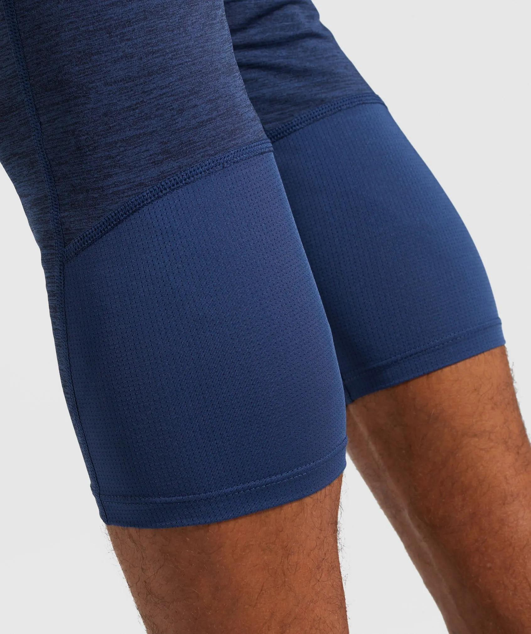 Gymshark Element  Baselayer 3/4 Leggings - Dark Blue Marl