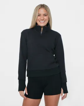 Hailey Classic Half Zip - Black