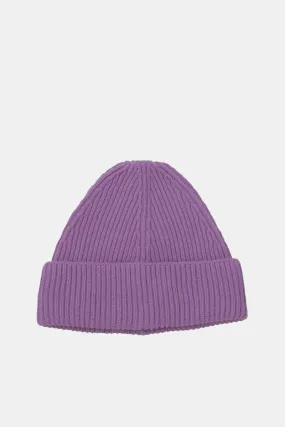 Half Dozen Pure Cashmere Fisherman Beanie (Purple)