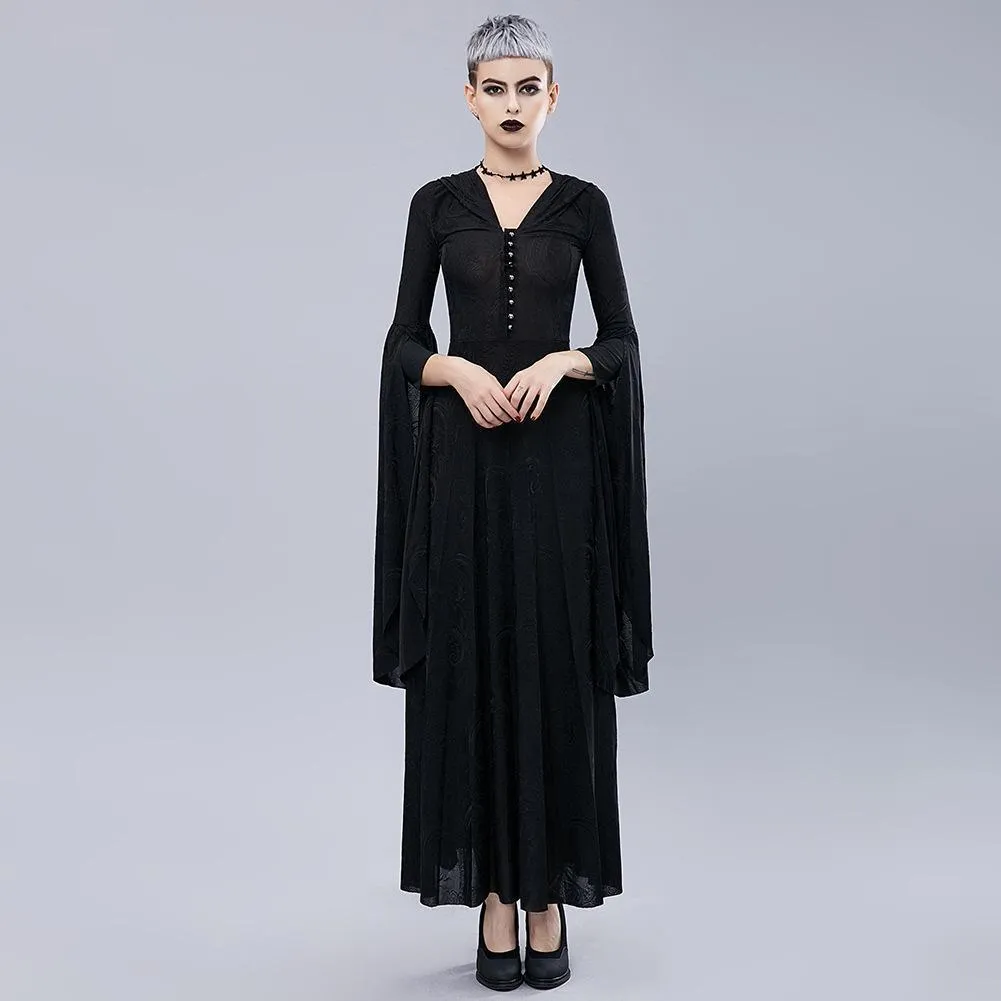 Halloween costume goth knit dress slim fit