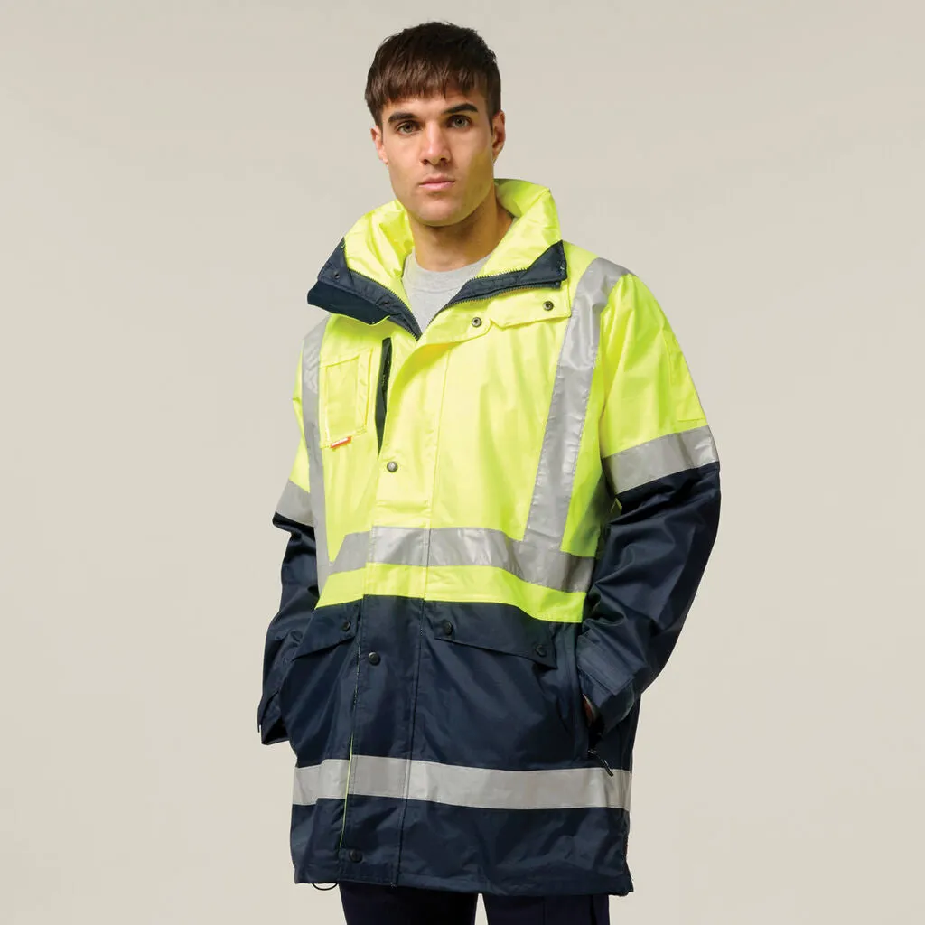 Hard Yakka Hi-Vis 4-In-1 Taped Wet Weather Jacket (Y06057)