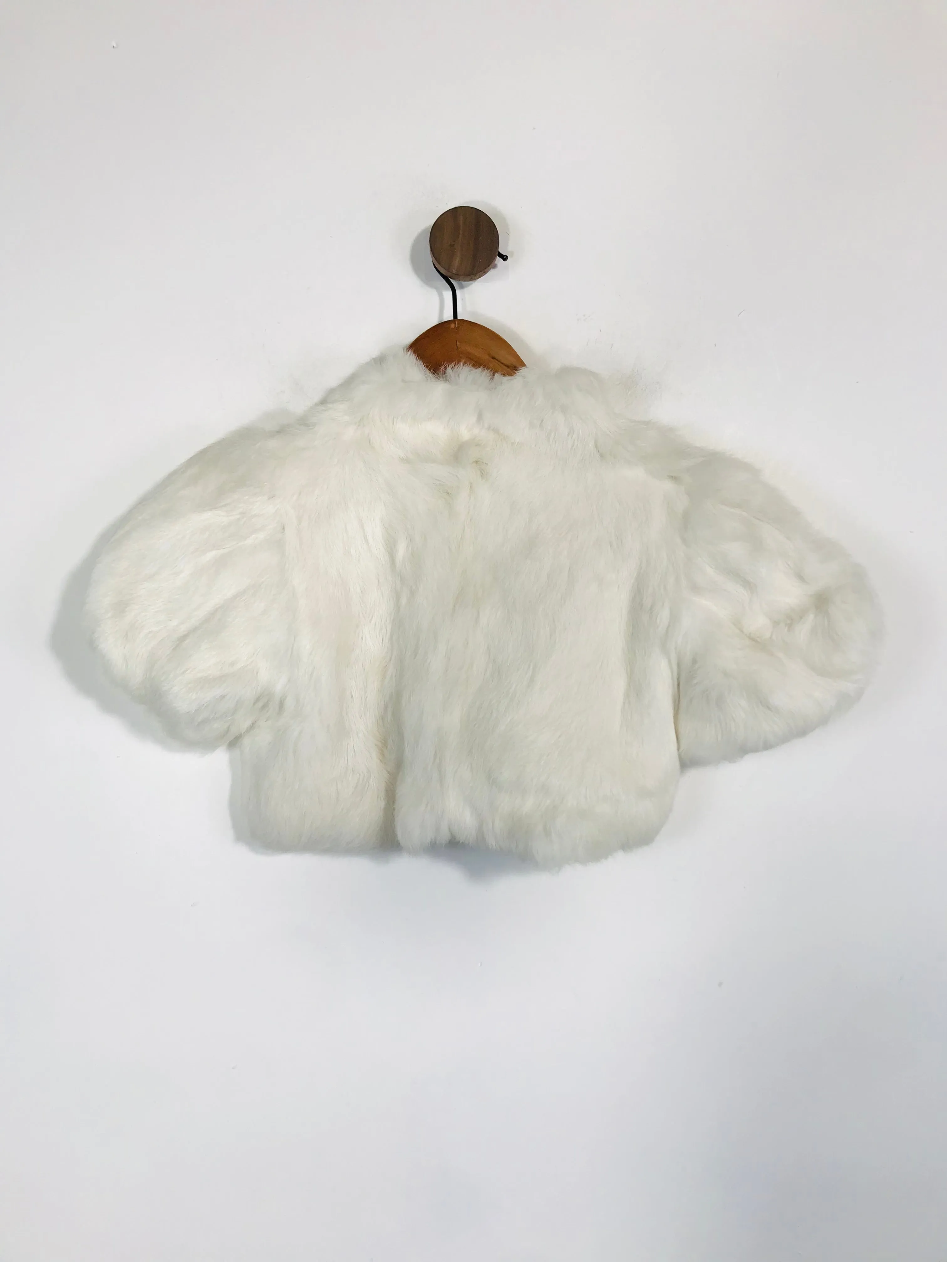 Harrods Women's Rabbit Fur Bolero Shrug Jacket | S UK8 | White