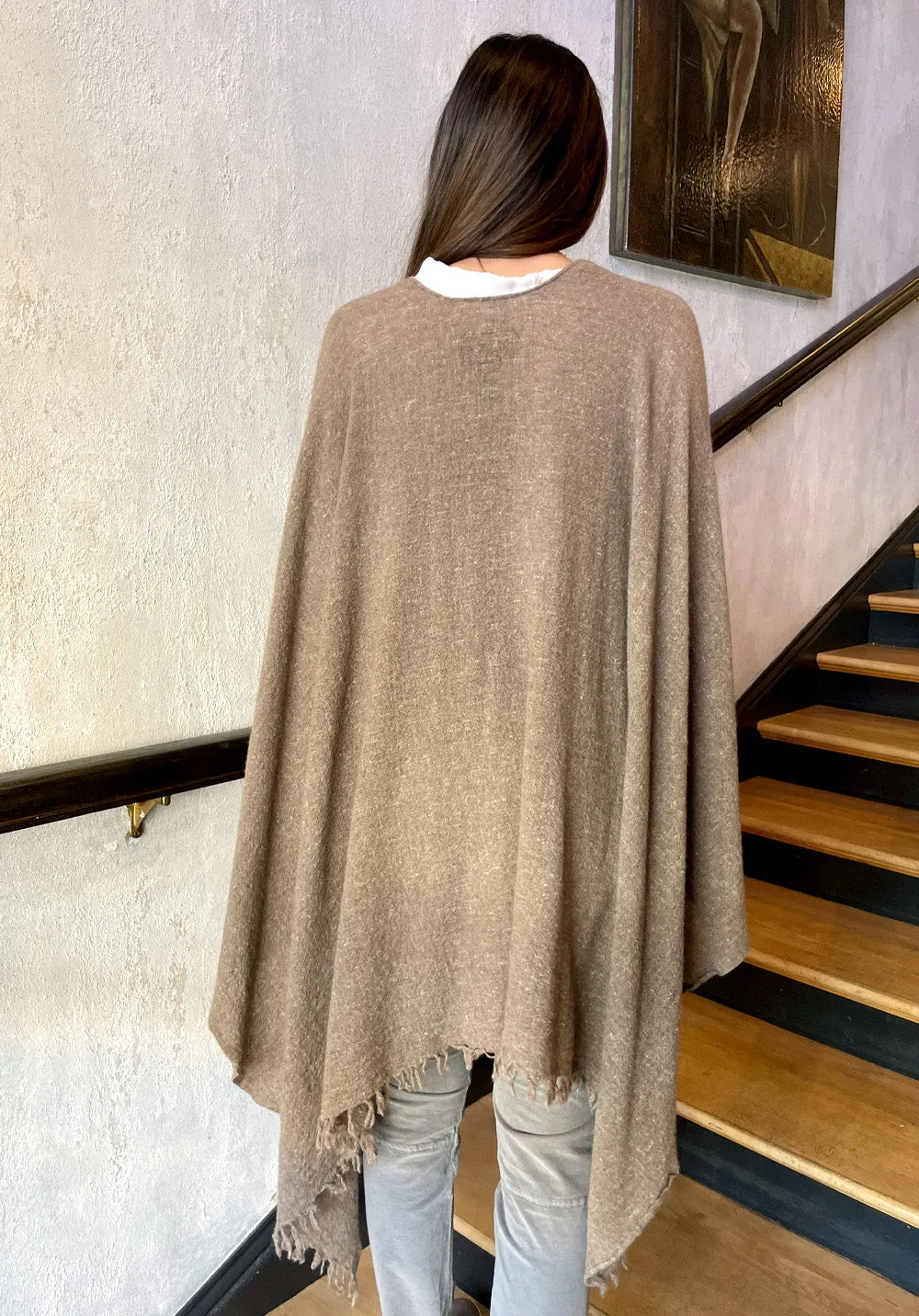 Heather Poncho - Brownish