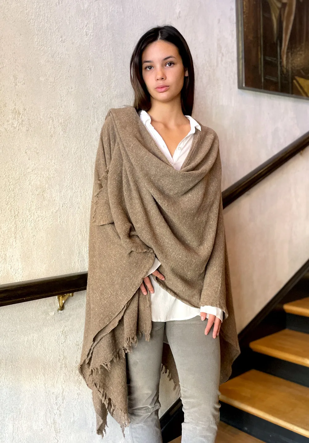 Heather Poncho - Brownish