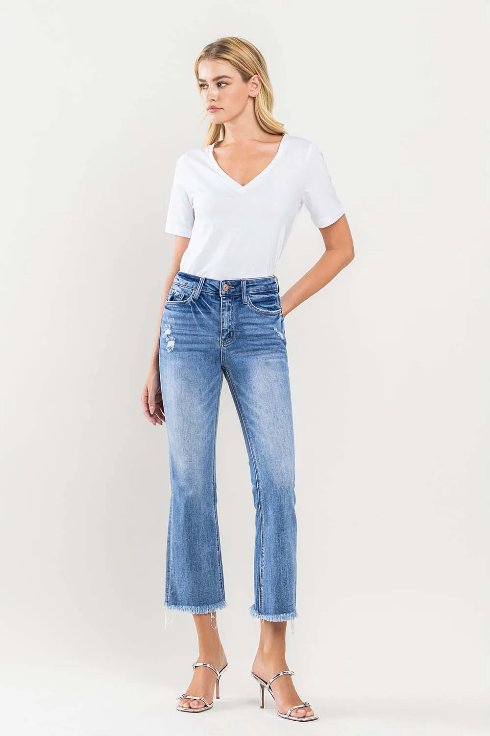 High Rise Kick Flare Jean