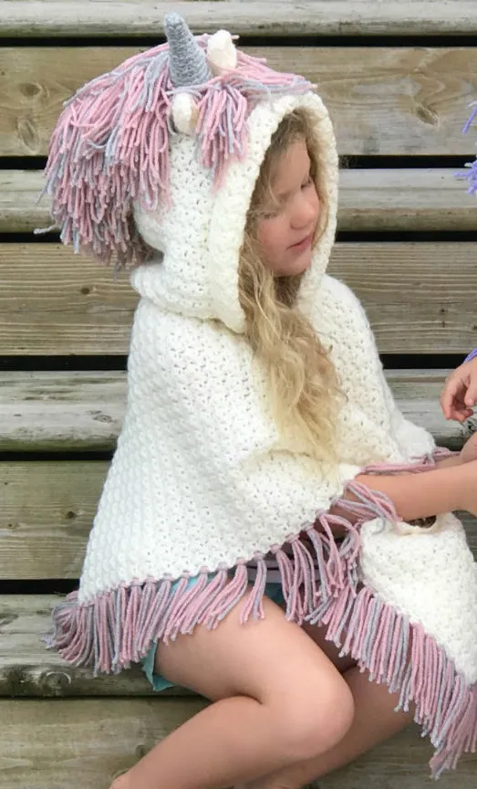 Hooded Unicorn Poncho and Socks