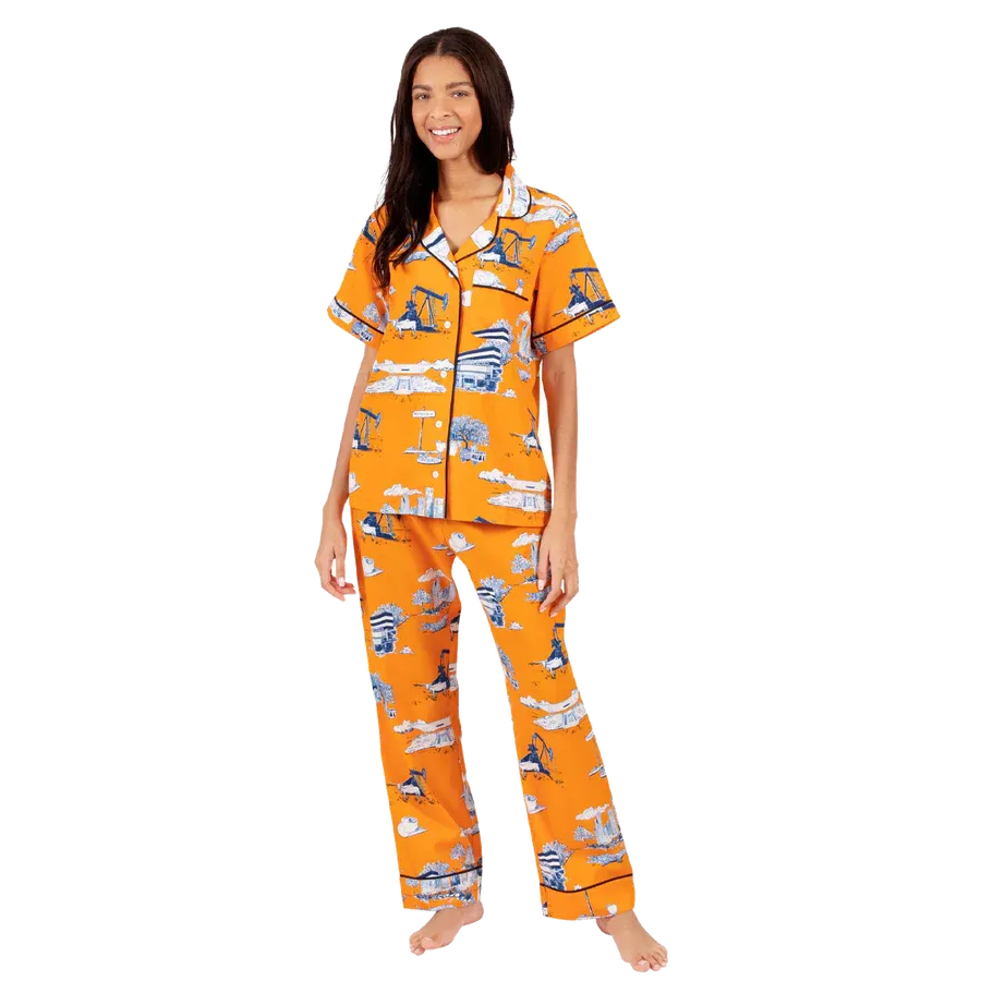 Houston Toile Pajama Set - Short Sleeve/Pants