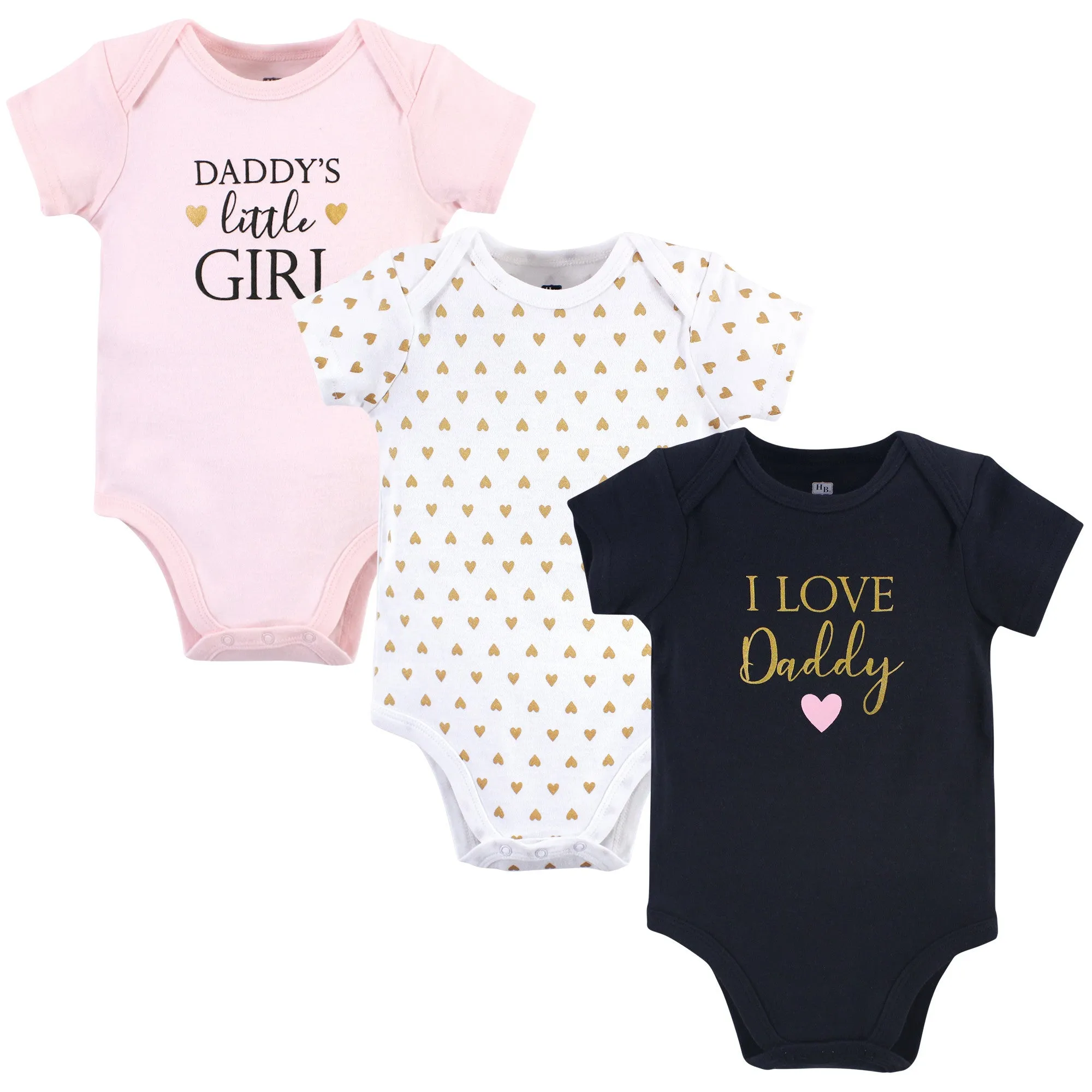 Hudson Baby Cotton Bodysuits, Girl Daddy