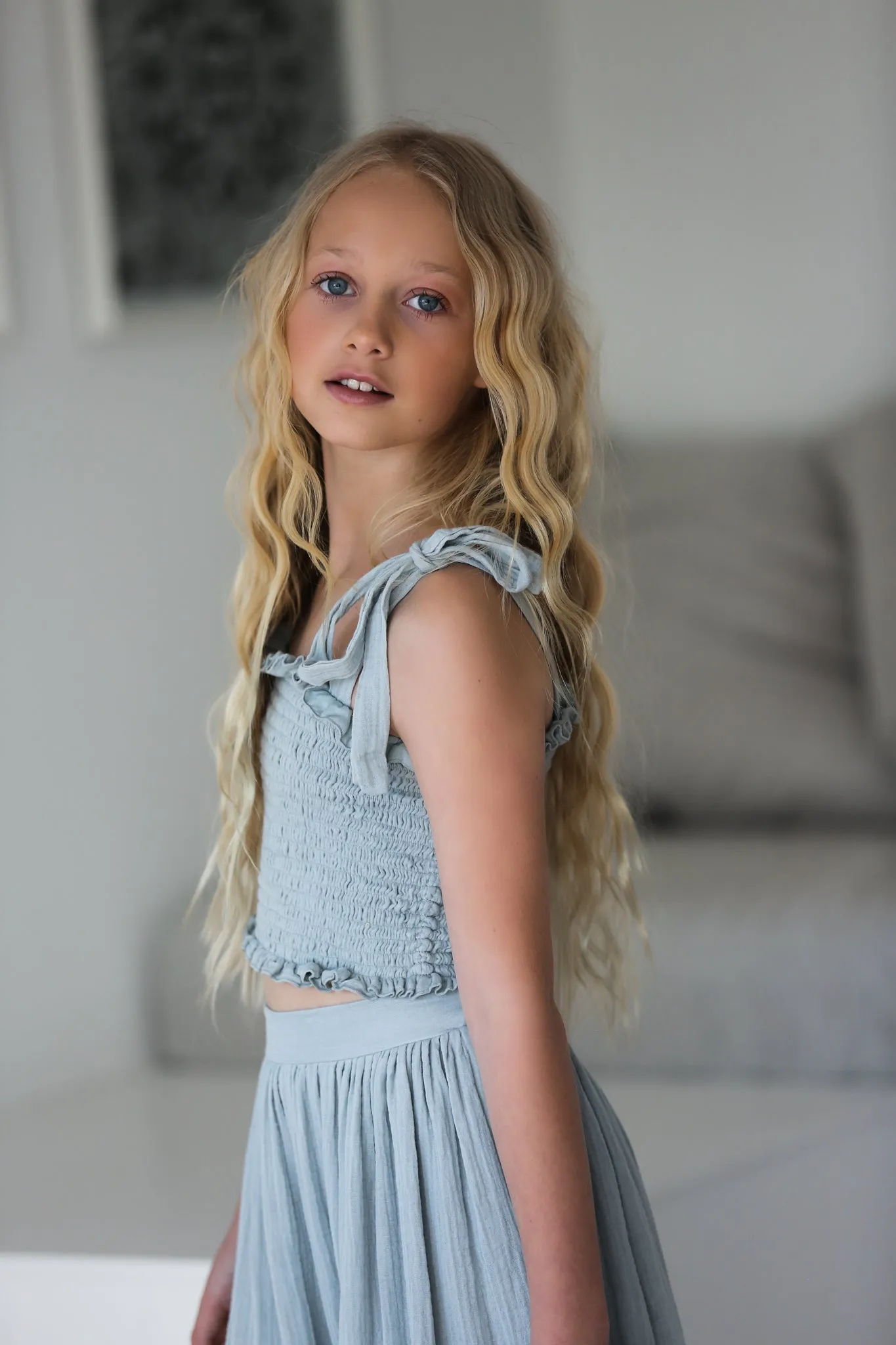Iris Blue Maxi skirt & top