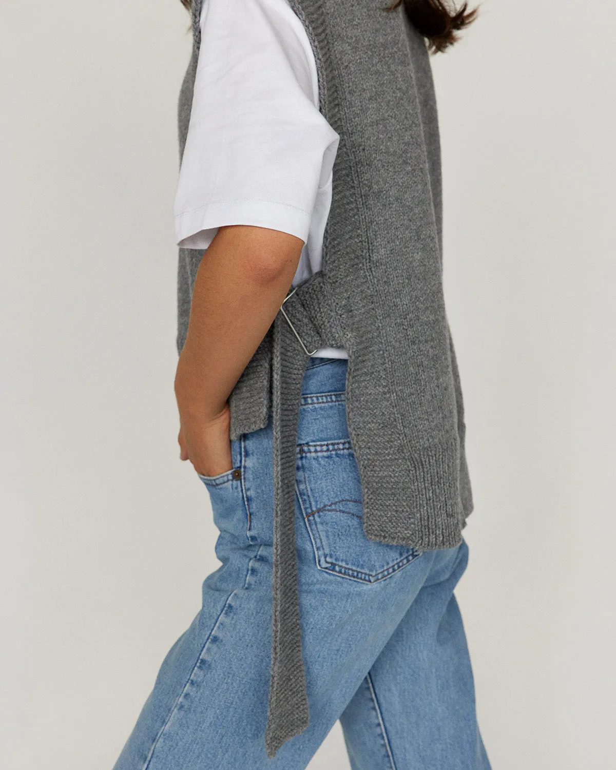 Kalvos Merino Wool Vest Grey