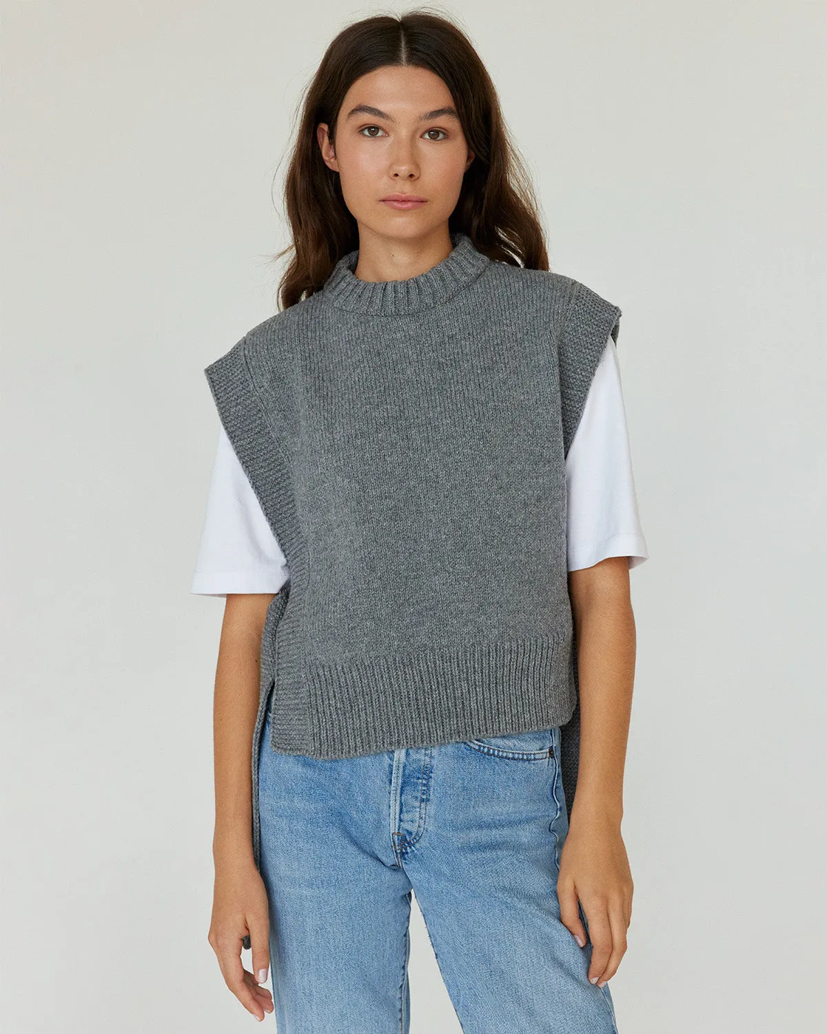 Kalvos Merino Wool Vest Grey