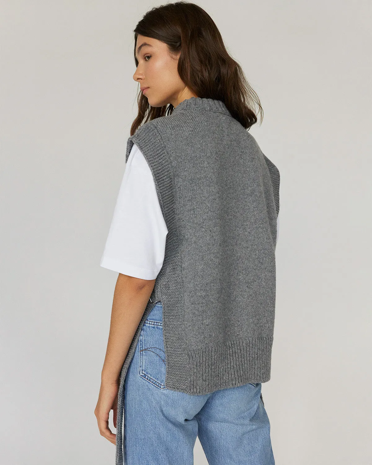 Kalvos Merino Wool Vest Grey