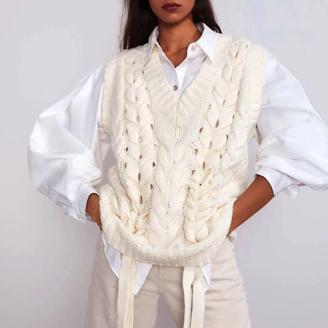 Kensington Ivory Chunky Cable Knit Tunic