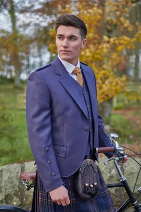 Kilt Jacket and Vest Blue with Subtle Red