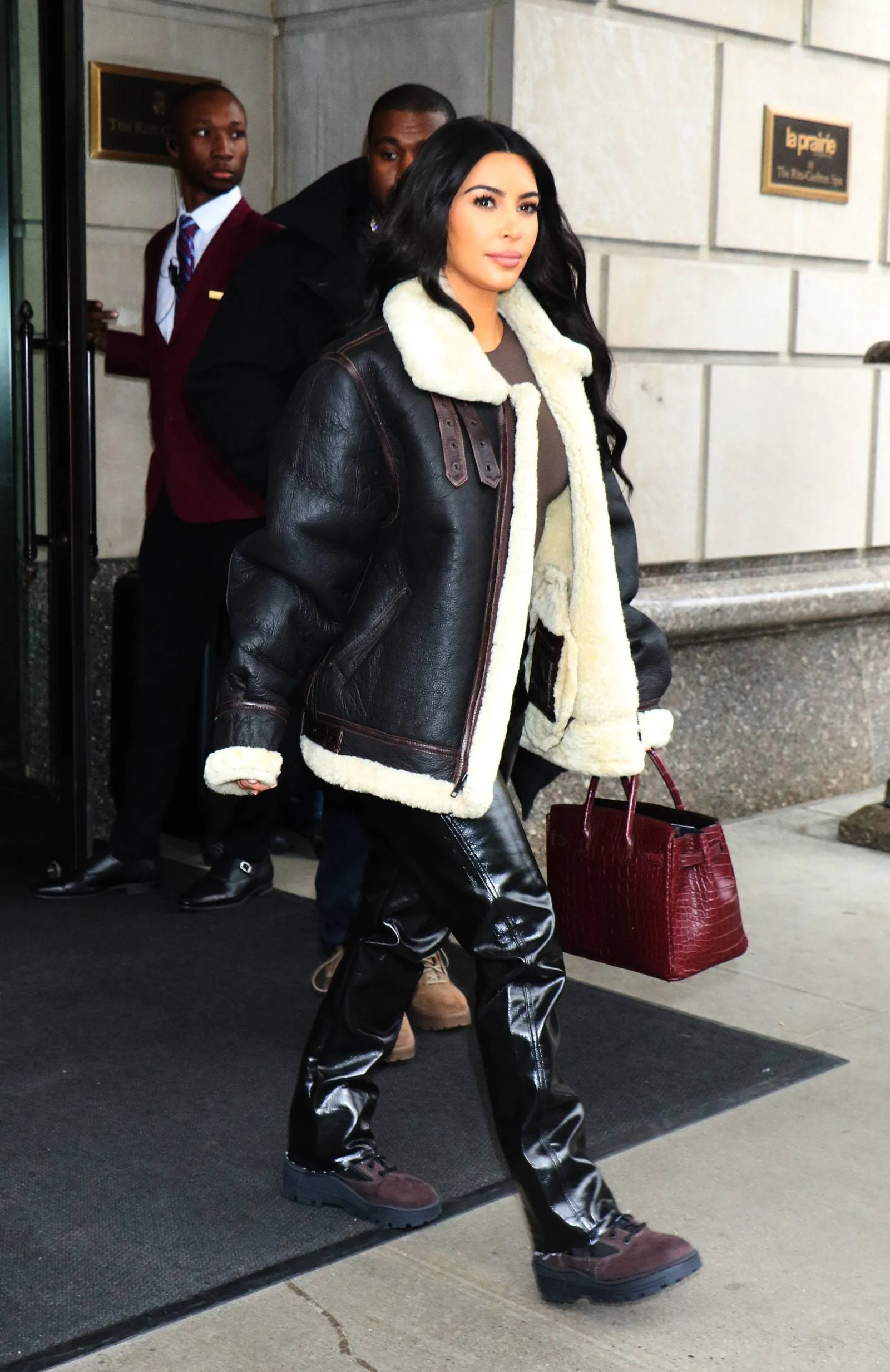 Kim Kardashian Original Leather with Fur Jacket