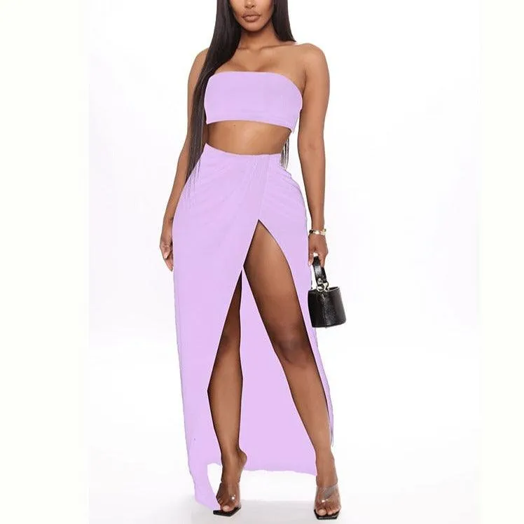 KittenAlarm - Callie Bandeau Top & High Cut Skirt Set