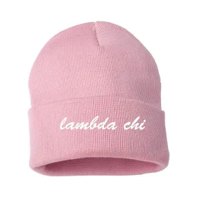 Lambda Chi Pink Sweetheart Beanie