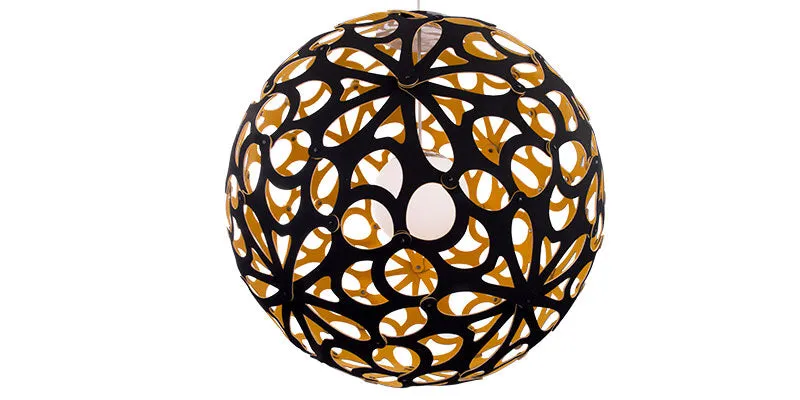 LED Chandelier from the Groovy Collection in Black/Gold & Aged Brass Finish by Modern Forms