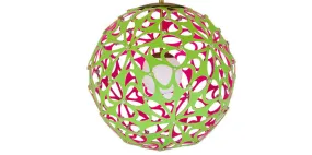 LED Chandelier from the Groovy Collection in Green/Pink & Aged Brass Finish by Modern Forms