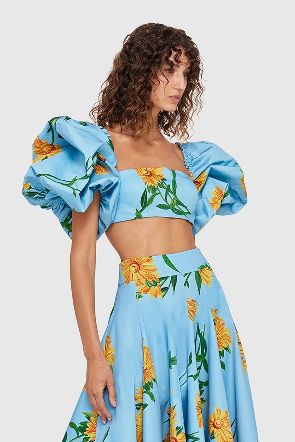 Leo Lin Marguerite Bleu Maxi Skirt - Bleu