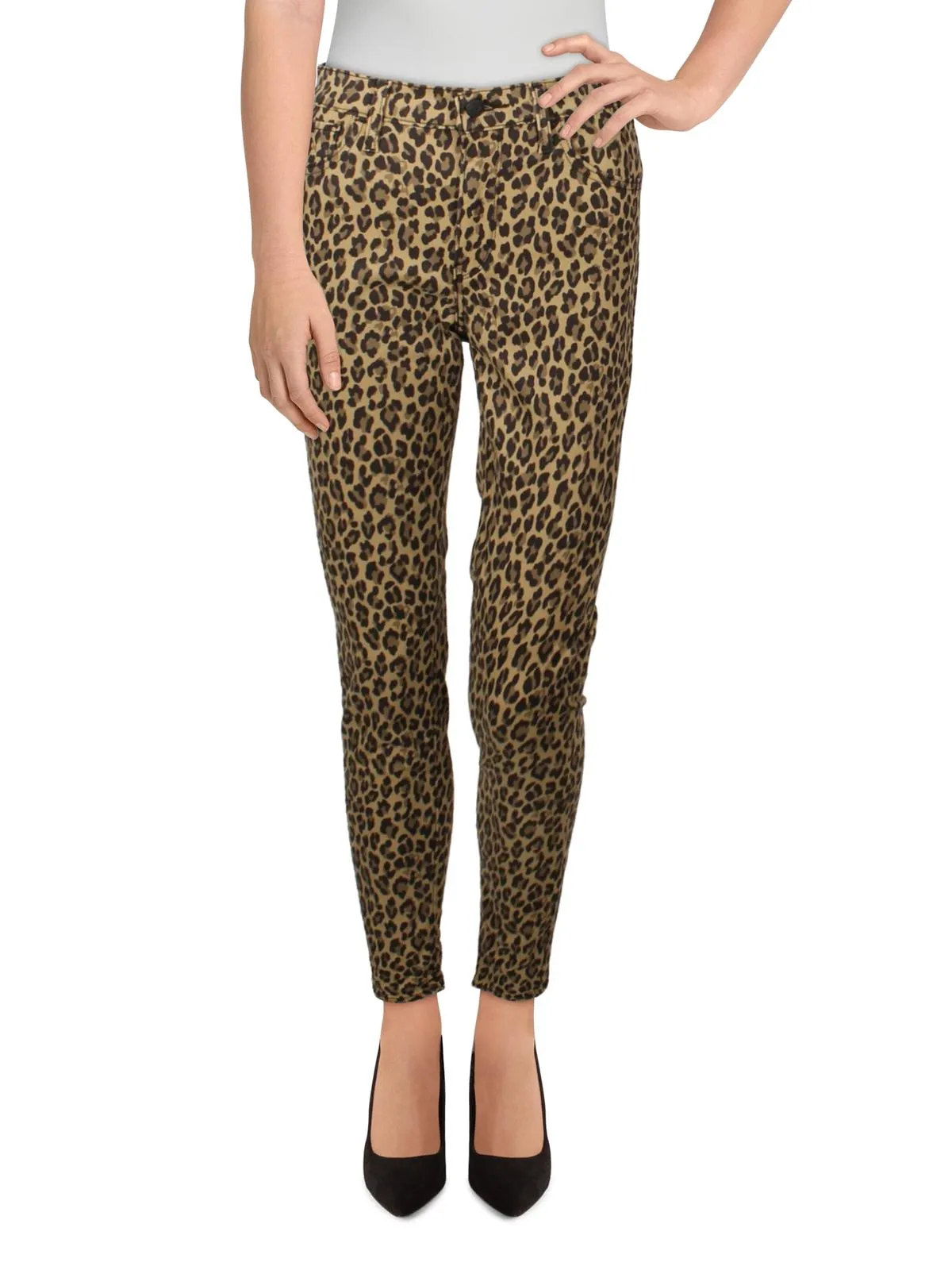 Levi's Women's 720 High Rise Super Skinny Leopard Print Jeans Leopard Size 25x30