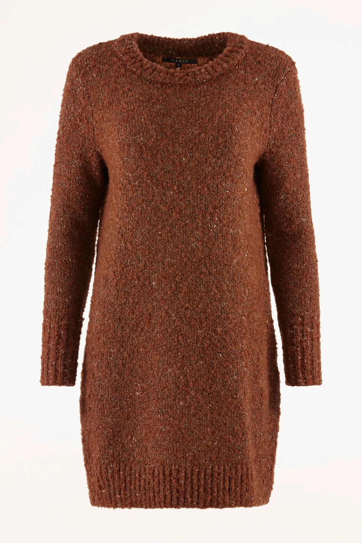 Liza Jumper Dress - Rust Lurex