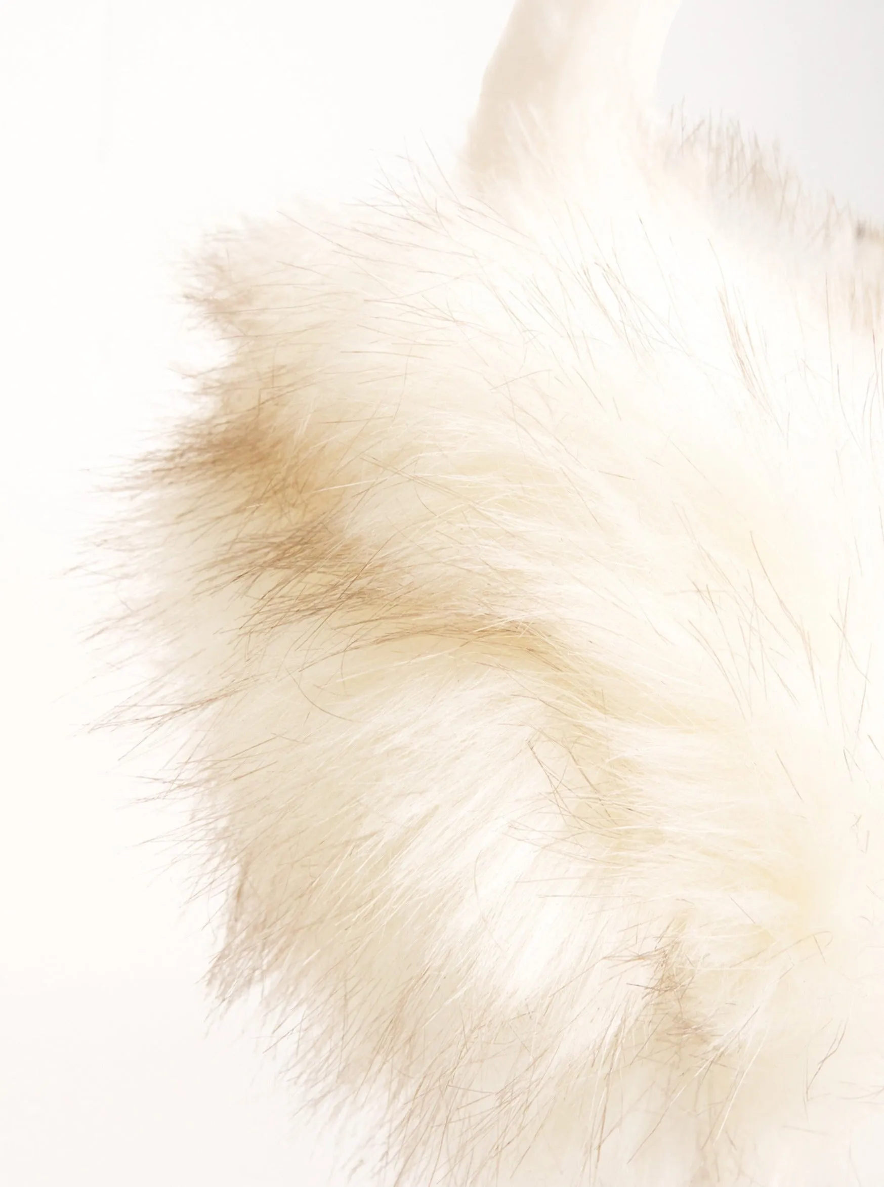 Long Faux Fur Earmuffs in White