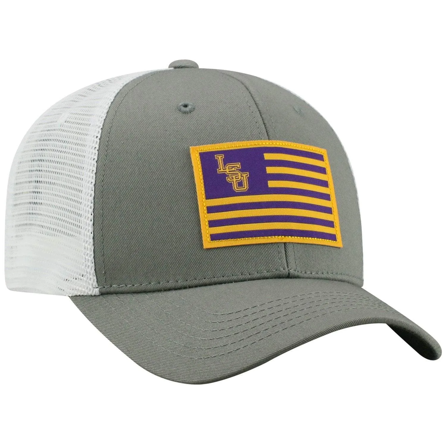 LSU Tigers TOW Gray "Brave" Mesh Structured Adj. Hat Cap