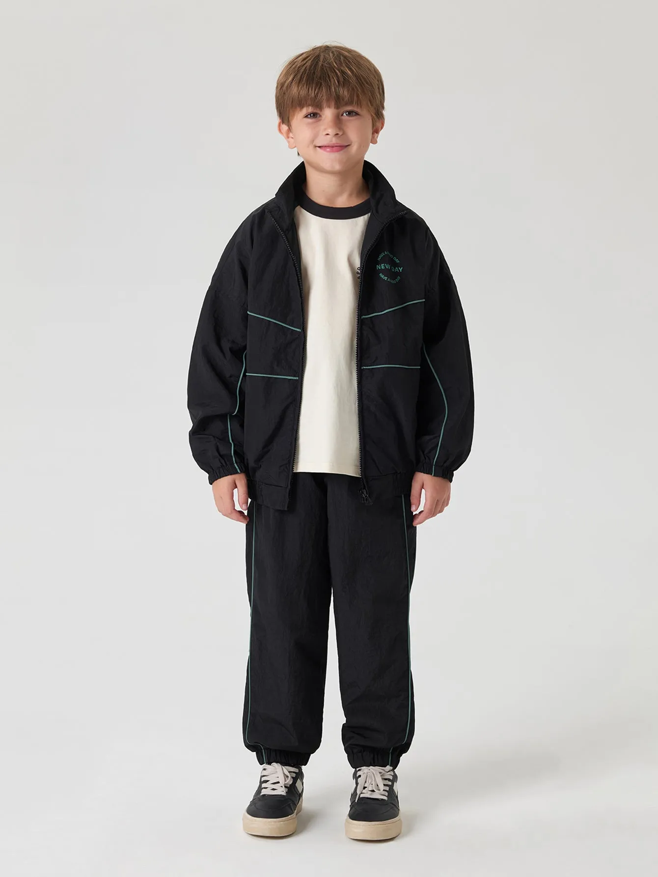 MARC & JANIE Boys Loose Sport Windbreaker Jacket 231372