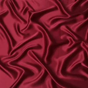 Maroon Plain Premium 100% pure silk satin fabric-D15403