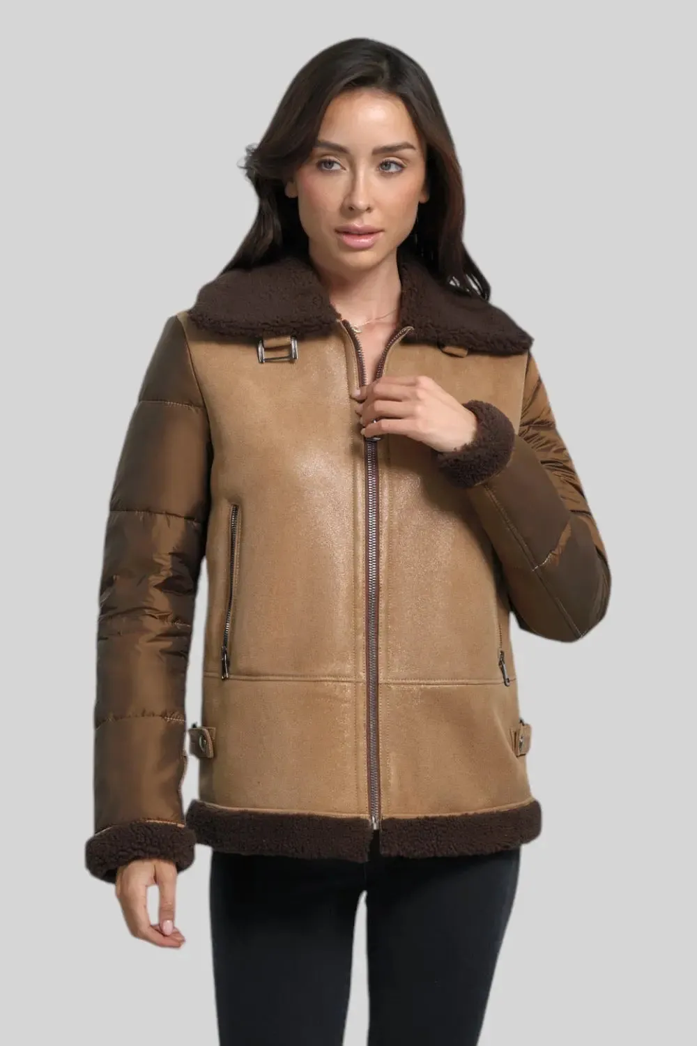 Martina Sheepskin B-3 Bomber Jacket