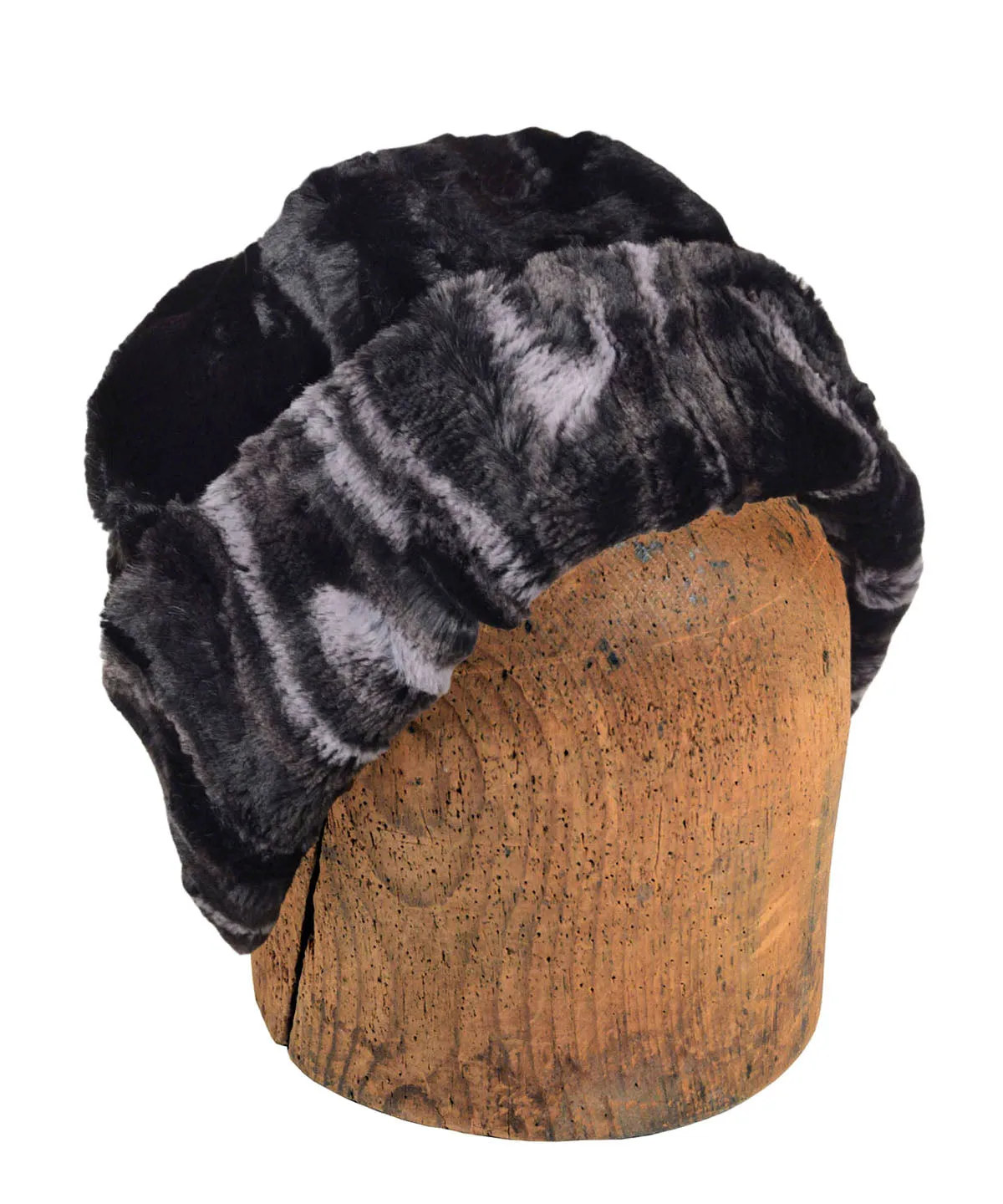 Men's Beanie Hat, Reversible - Marble in Dune Luxury Faux Furs