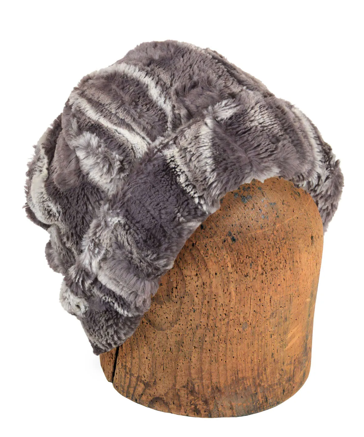 Men's Beanie Hat, Reversible - Marble in Dune Luxury Faux Furs