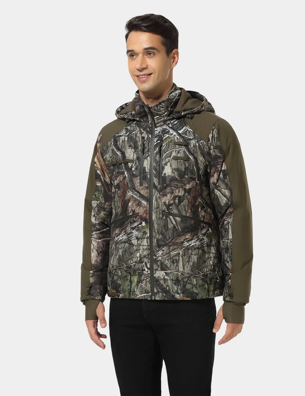 Men's Heated Hunting Jacket - Camouflage, Mossy Oak Country DNA