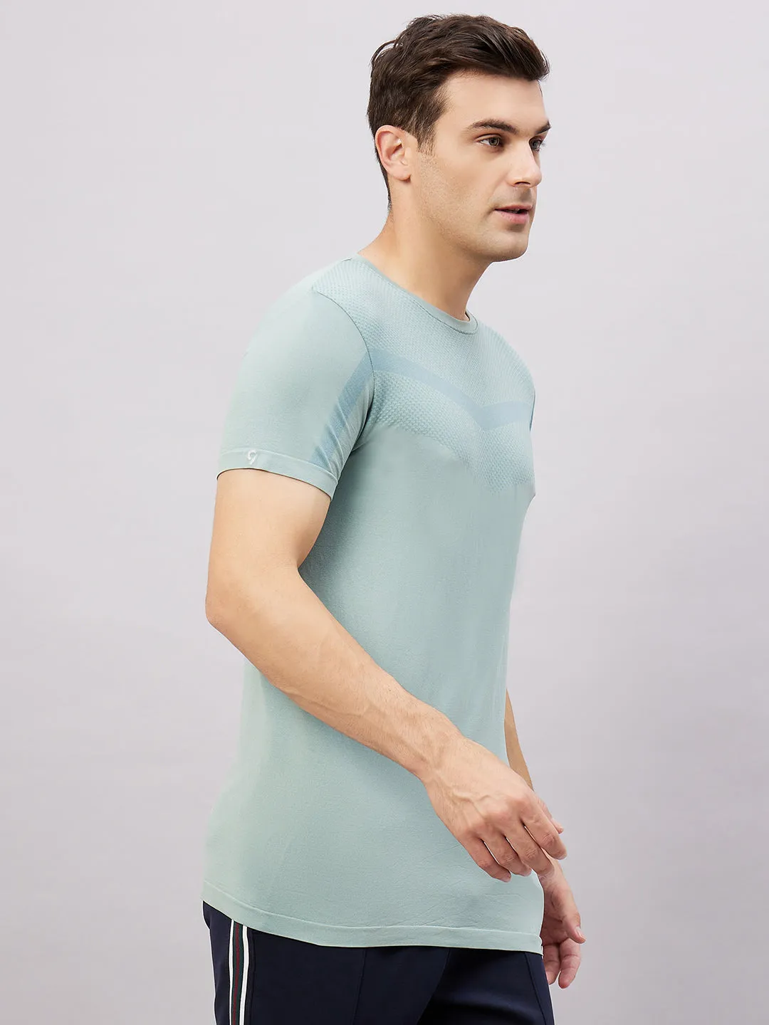 Men's Round Neck Half Sleeves T-Shirt - Grey