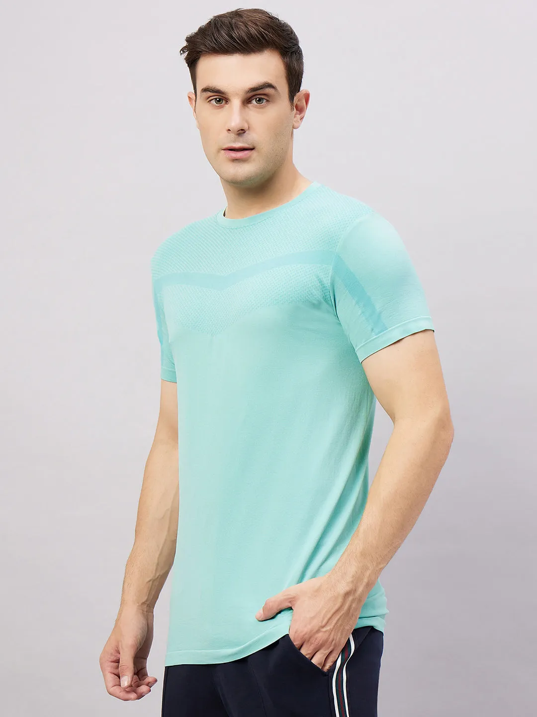 Men's Round Neck Half Sleeves T-Shirt - Grey