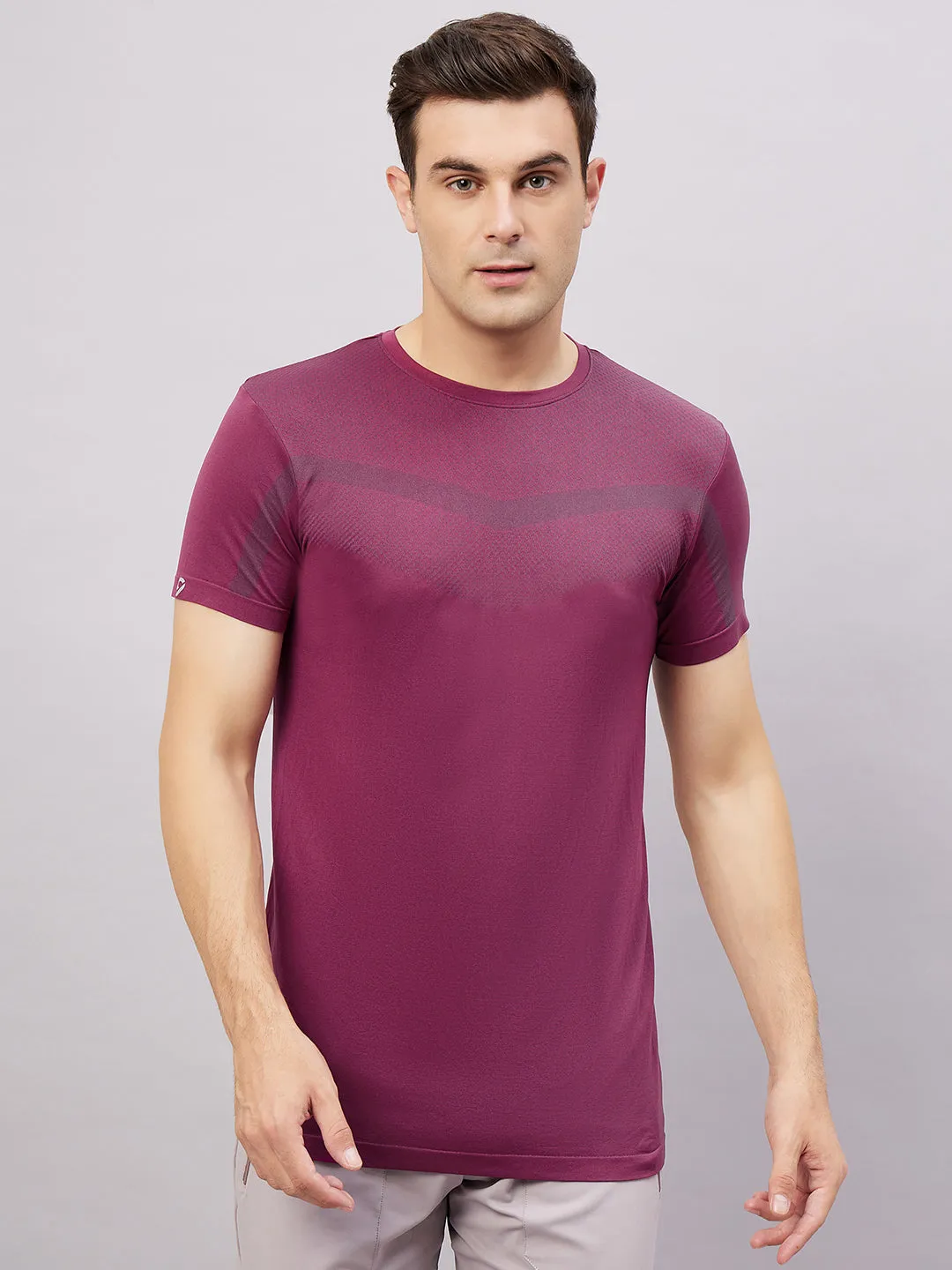 Men's Round Neck Half Sleeves T-Shirt - Grey