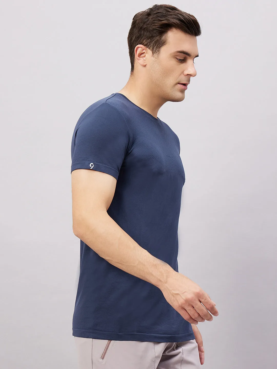 Men's Round Neck Half Sleeves T-Shirt - Grey