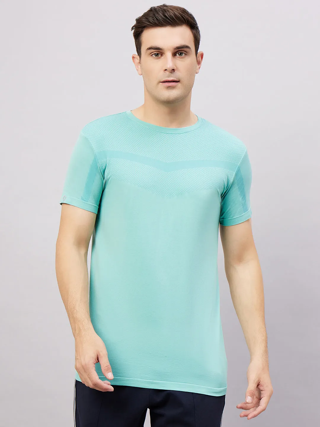 Men's Round Neck Half Sleeves T-Shirt - Grey