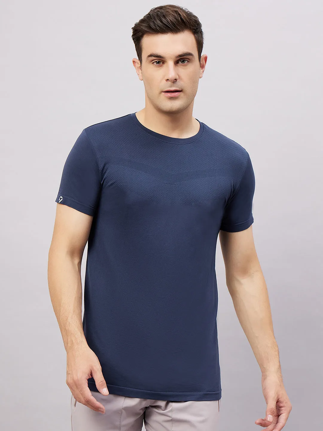 Men's Round Neck Half Sleeves T-Shirt - Grey