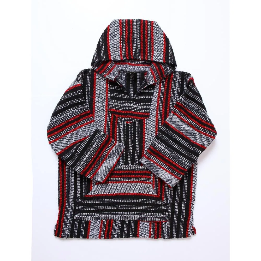 Mexican Baja Hoodie - Red and Black