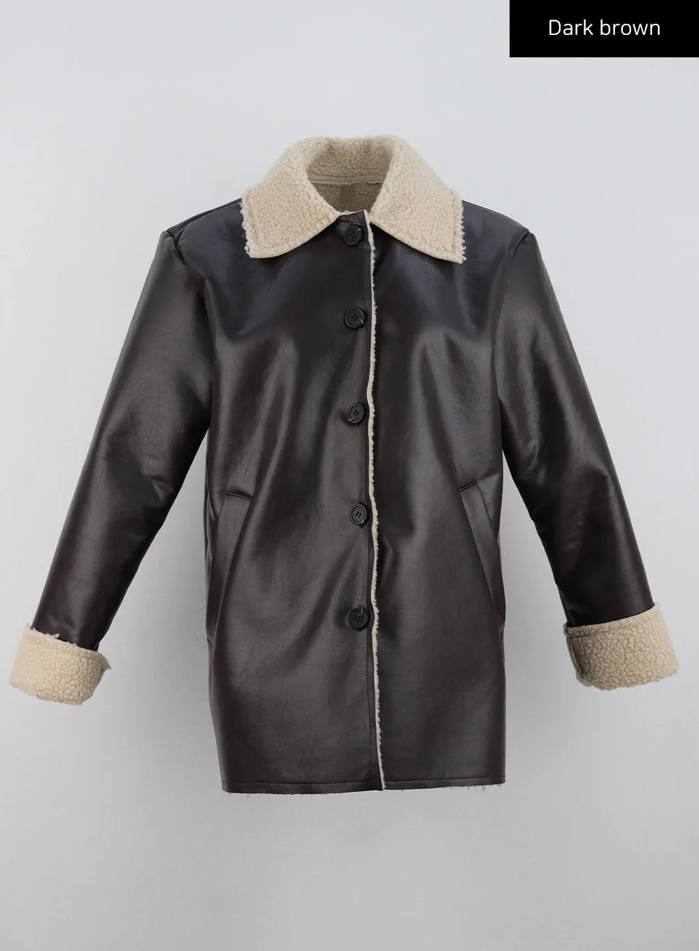 Mid-Length Faux Shearling Jacket CN328