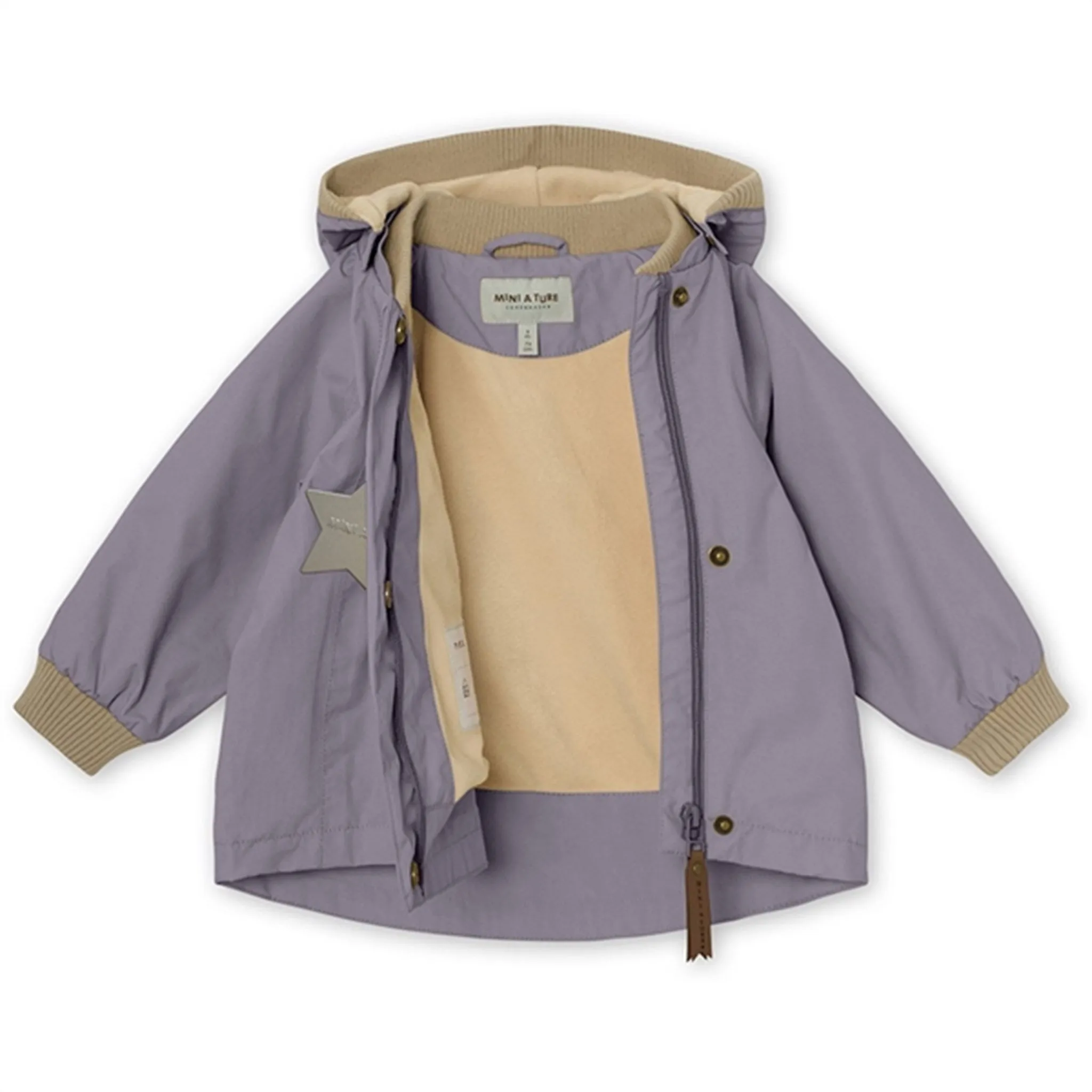 MINI A TURE Wai Spring Jacket w/Fleece Lining Minimal Lilac