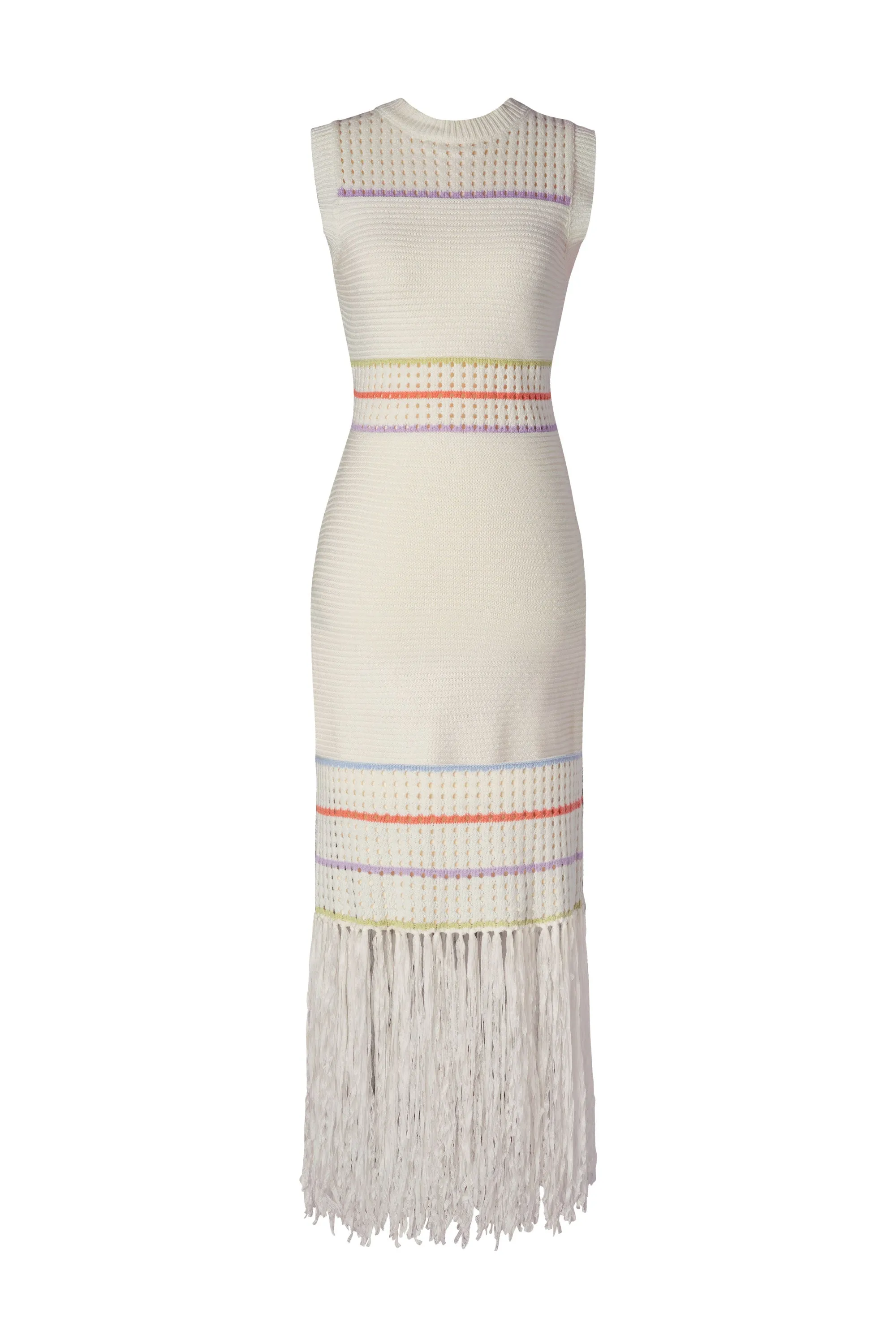 Molly Off White Fringe Dress