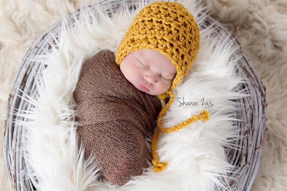 Mustard Yellow Cotton Bonnet Hat