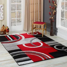 Nargis Modern Luxury Geometric Design Polyester Indoor Area Rug Carpet